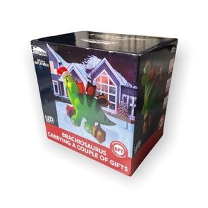 NWT Christmas Inflatable Blow Up Brachiosaurus w/ LED's Holiday Decor (6ft)
